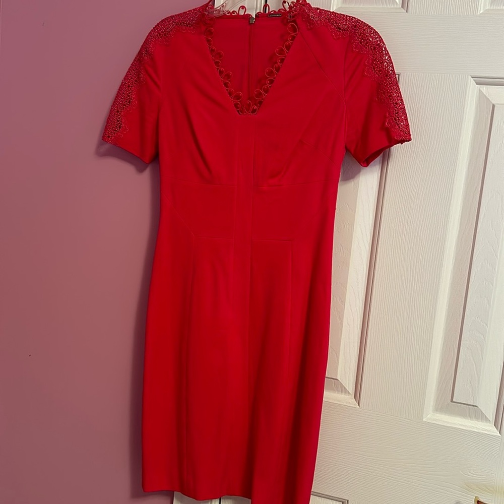 Elie Tahari Pink Embroided Dress